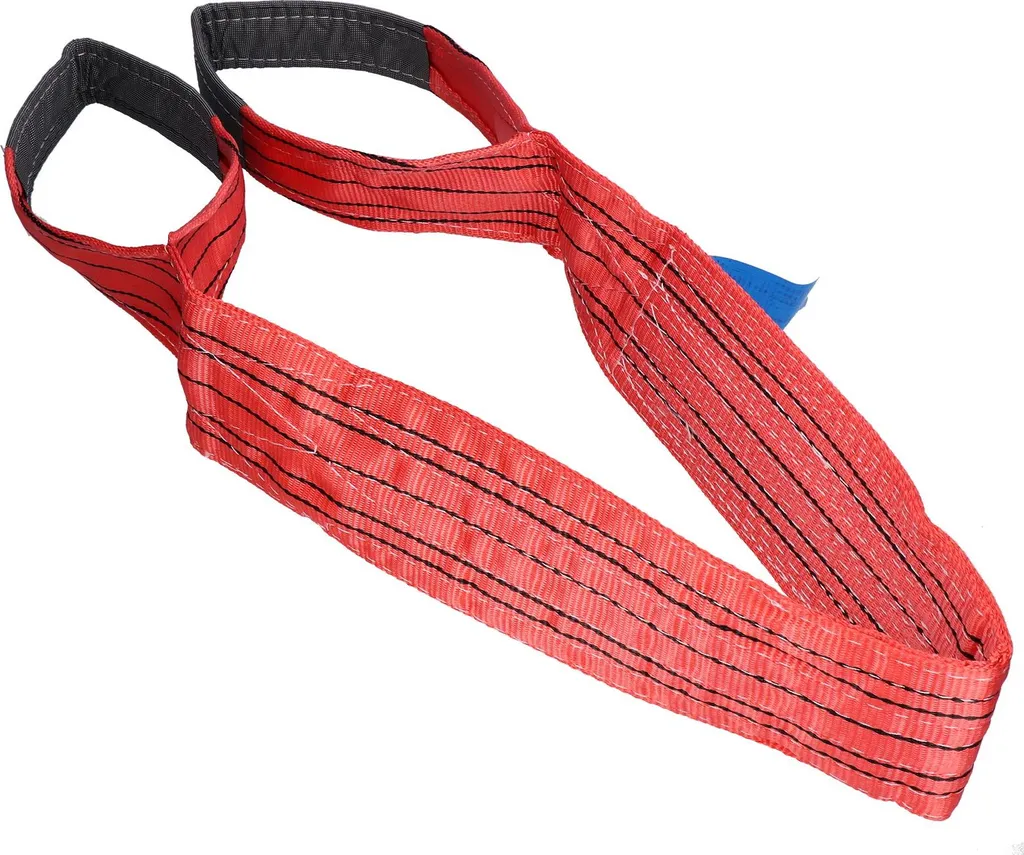 Élingue de levage souple 5t en polyester - Sangle plate 4m renforcée