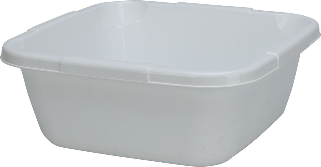 Excellent Houseware quadratische Schüssel, Polypropylen, 29 x 29 x 12 cm, 6 l, weiß