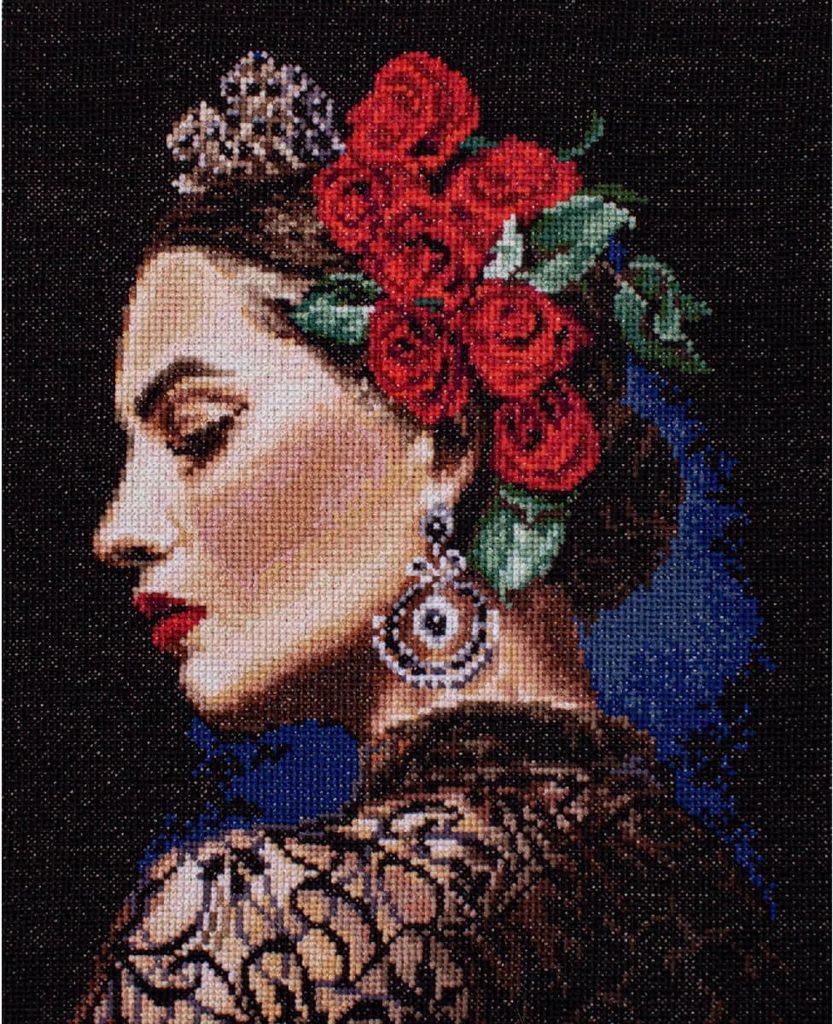 Letistitch Kreuzstich Set "Muse", Zählmuster, 25x20cm