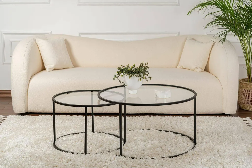 Table Basse de Salon Aedion 80x80 cm - Idéale pour Apéritif et Déco