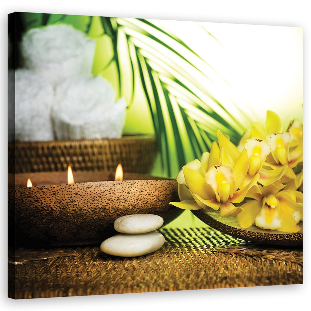 Leinwandbild blumen - gelb 40x40 cm Feeby gelb wandbild bereit zum aufhängen
