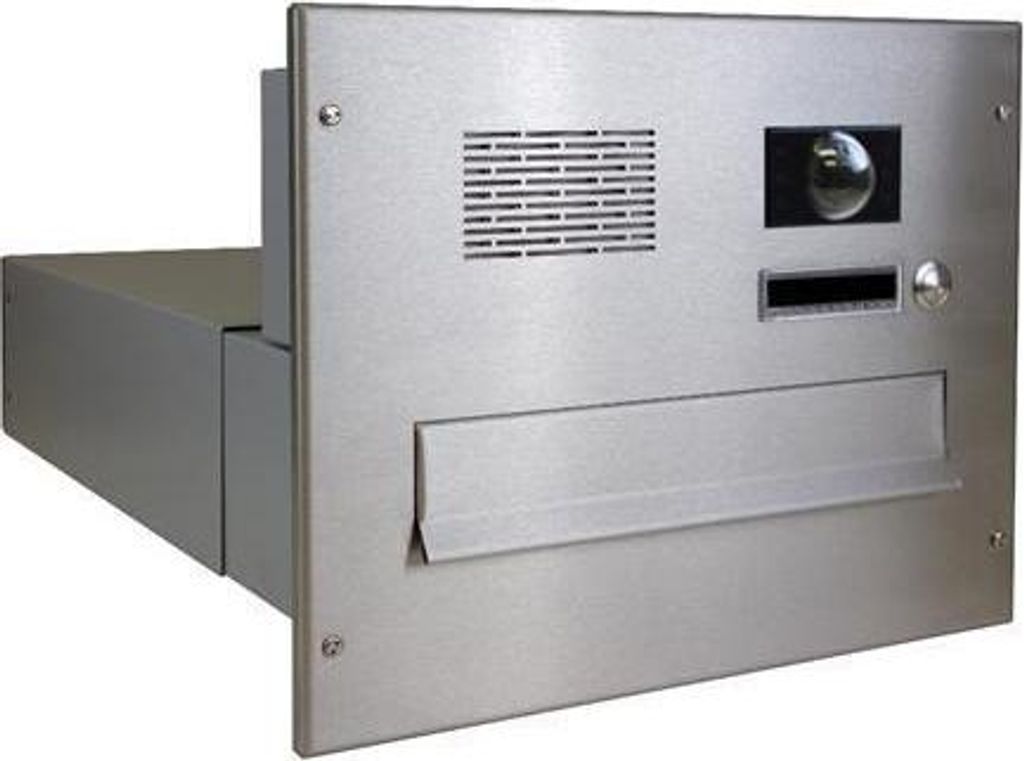 B-042 Edelstahl Kamera Durchwurfbriefkasten mit Video 7 + AP