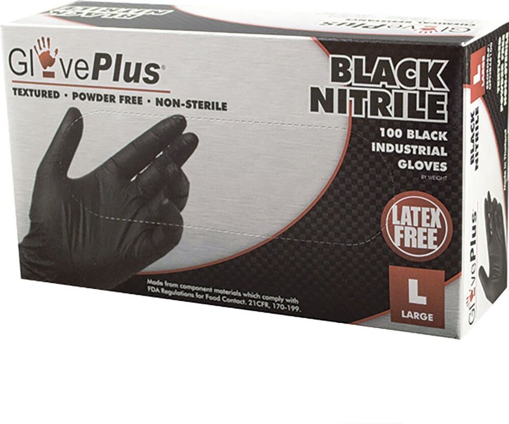 Ammex Gloves Nitrilhandschuh 100 Einheiten Schwarz XL Schwarz XL