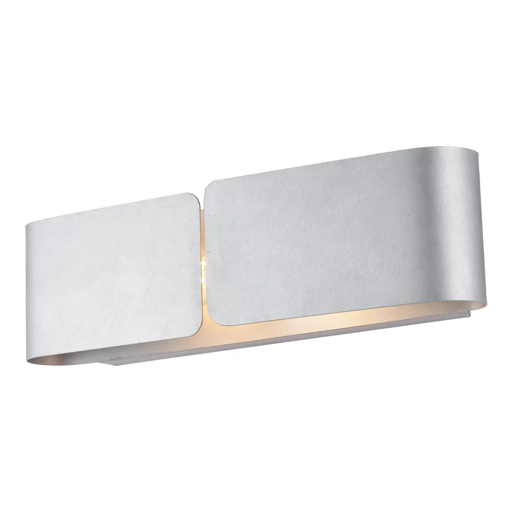 Hug Applique con diffusore taglio laser in ferro laccato bianco con dec. argento antico 2 luci .45 P.10 BL316-AP2-ARG