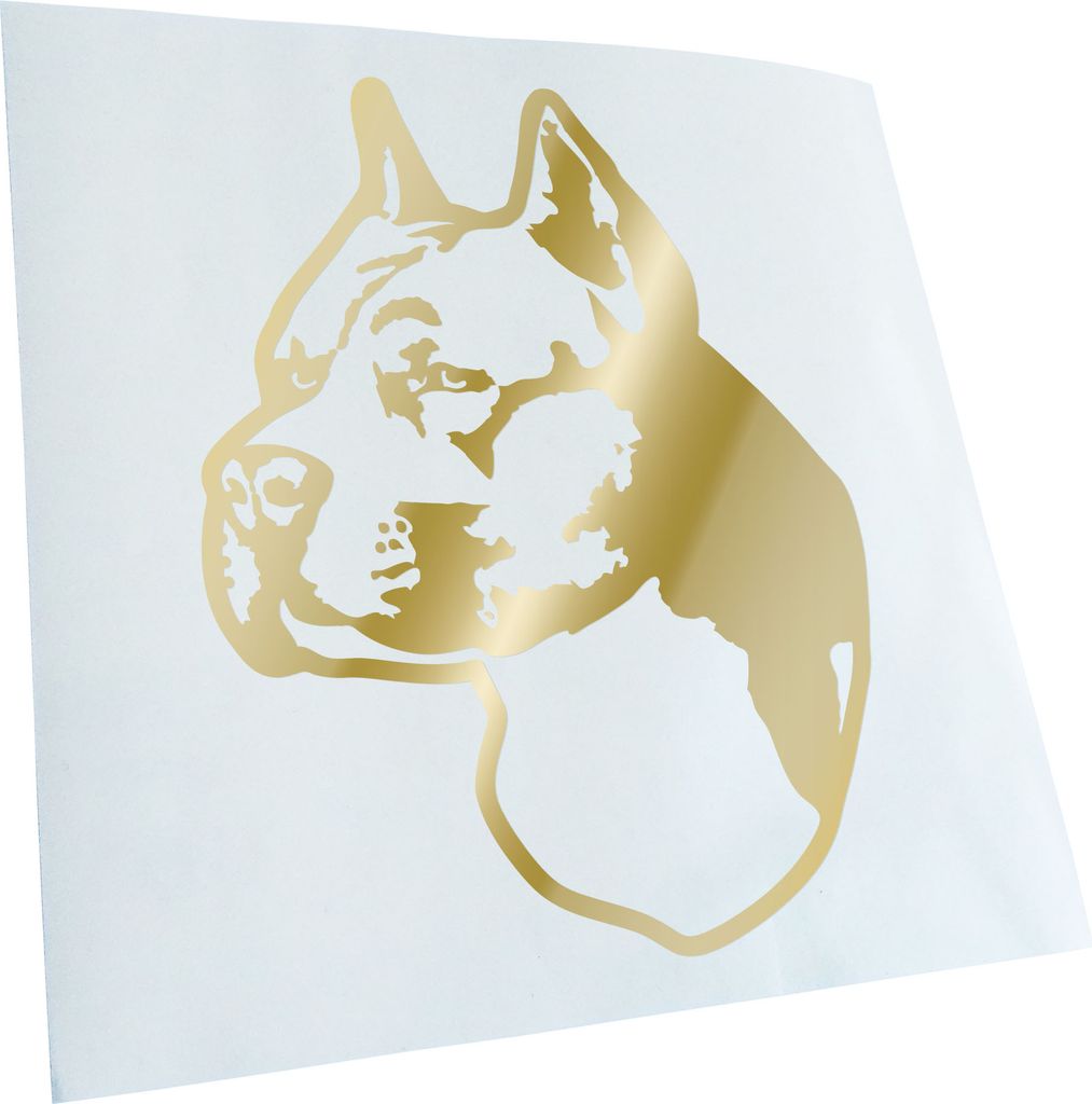 Kiwistar - Autoaufkleber - American Staffordshire Terrier - Dunkelgrau - 13x10cm - Aufkleber für Auto, Laptop, Fahrrad, LKW, Motorrad mehrfarbig J...