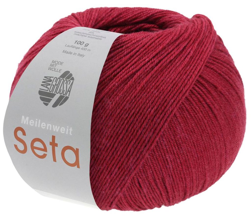 Lana Grossa - Meilenweit 100g Seta 0011 dunkelrot Produktbild 