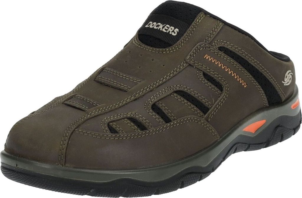 Dockers Herren Clogs 52HU003-300840 braun, Gr. 41 - 47, Leder, Wechselfußbett