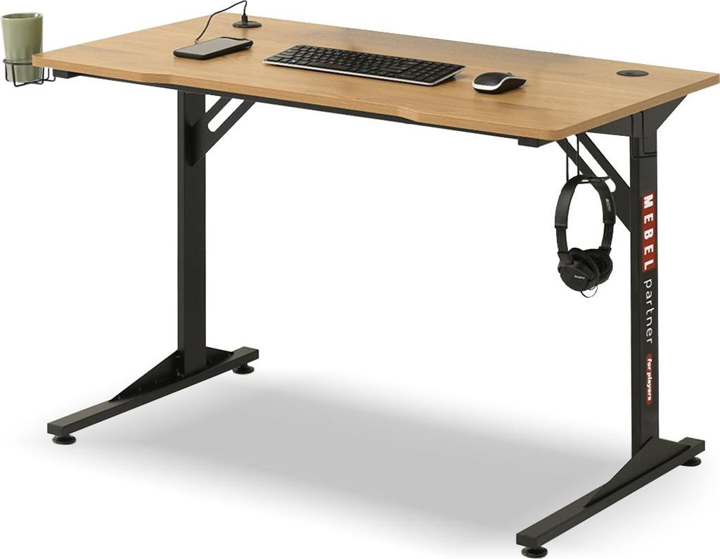 Schreibtisch 115 HARO - Eiche / Schwarz