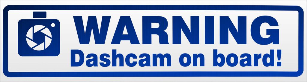 Kiwistar Dashcam Recording Magnetschild Schild magnetisch - 30cm Blau - reflektierend - Magnetfolie für Auto PKW Kfz