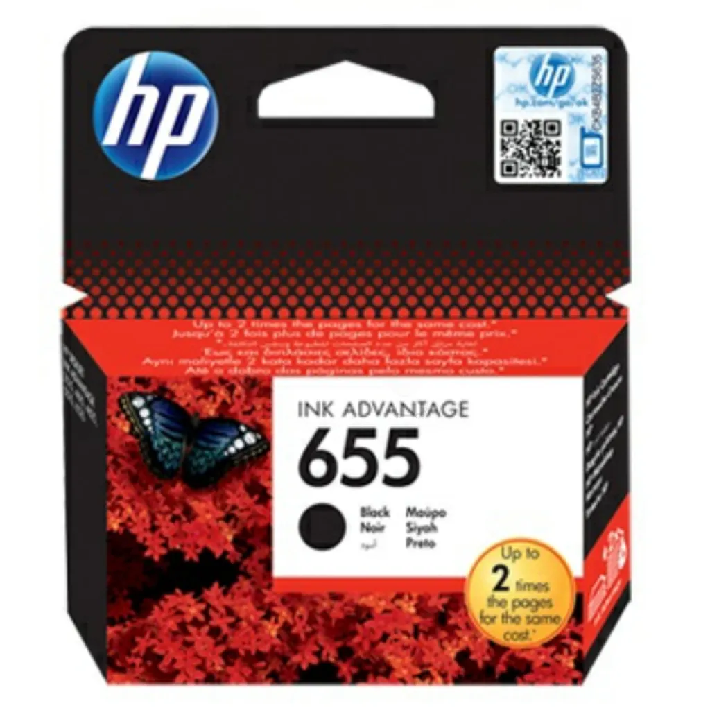 Cartuccia Originale HP 655 Nero CZ109AE - 550 Pagine per DeskJet 3525