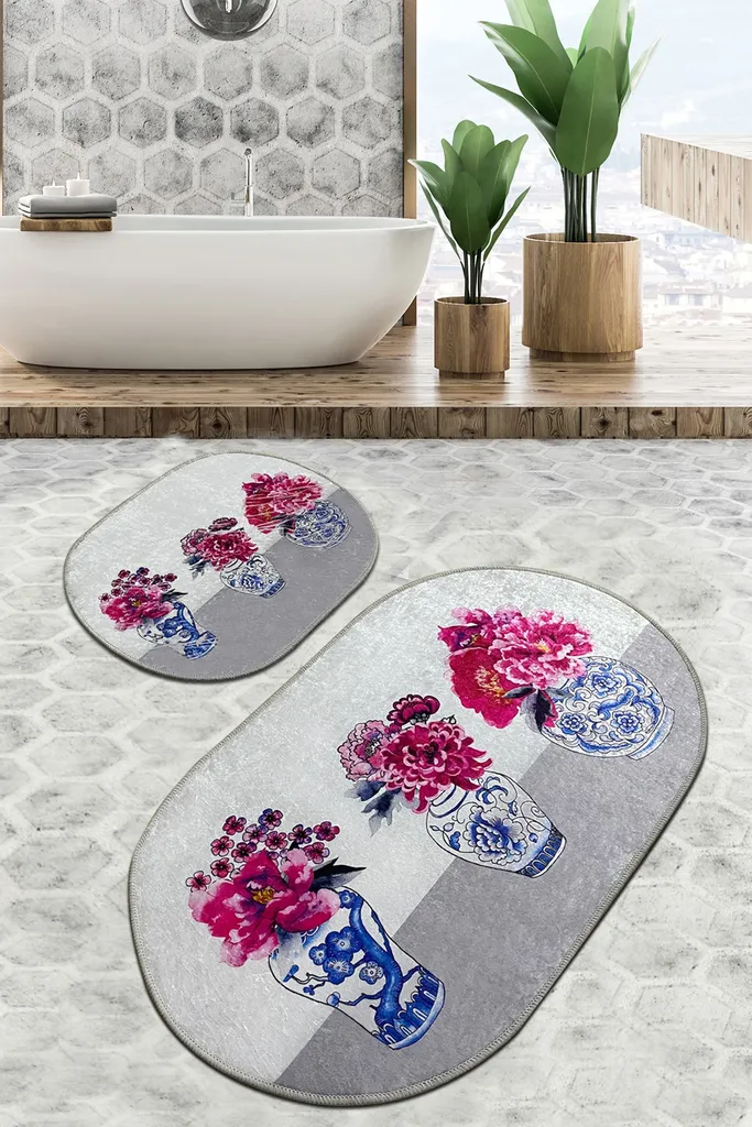 Tapis de bain Mijolnir Joseph CHL2549 multicolore 100% polyester 700g/m²