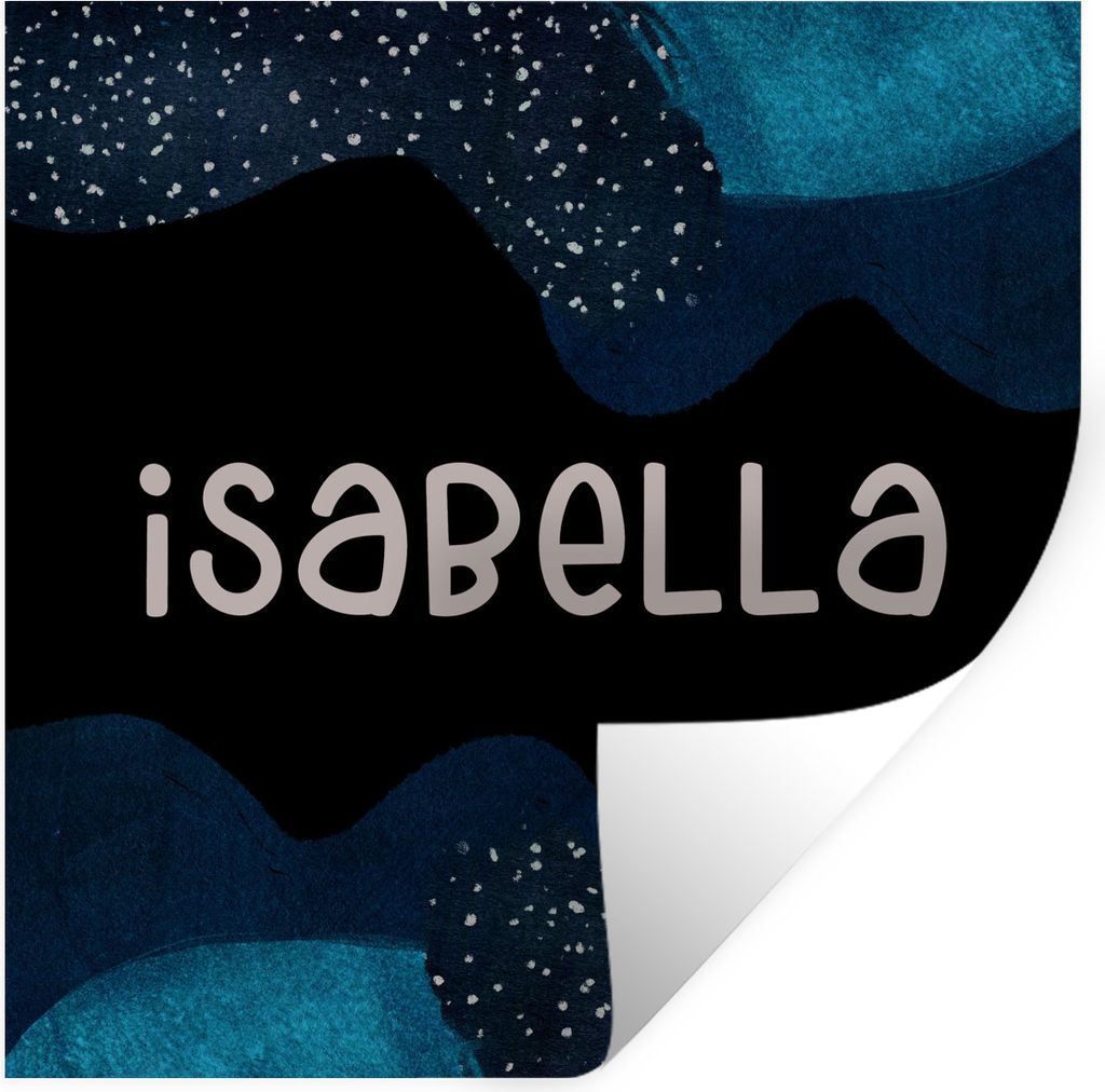 MuchoWow Wandtattoo Wandsticker Wandaufkleber Isabella - Pastell - Mädchen 100x100 cm Selbstklebend und Repositionierbar - Wierderverwendbar - S...