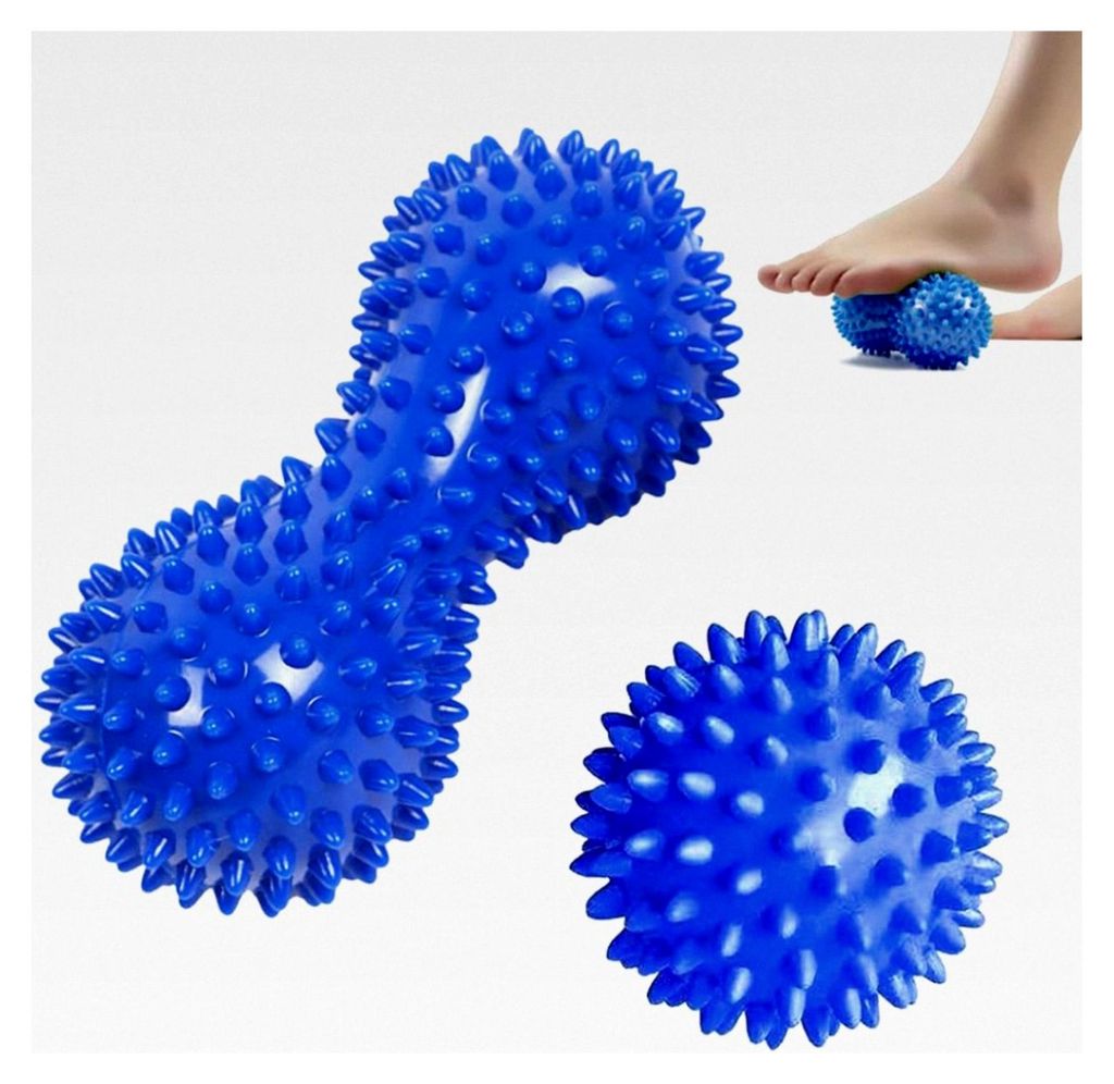 Igelball, Igelkugel, Fußmassage, Massageball, Akupunkturpunktmassage, Rückenmassage, Selbstmassage, Rollmassage (2 Stück)