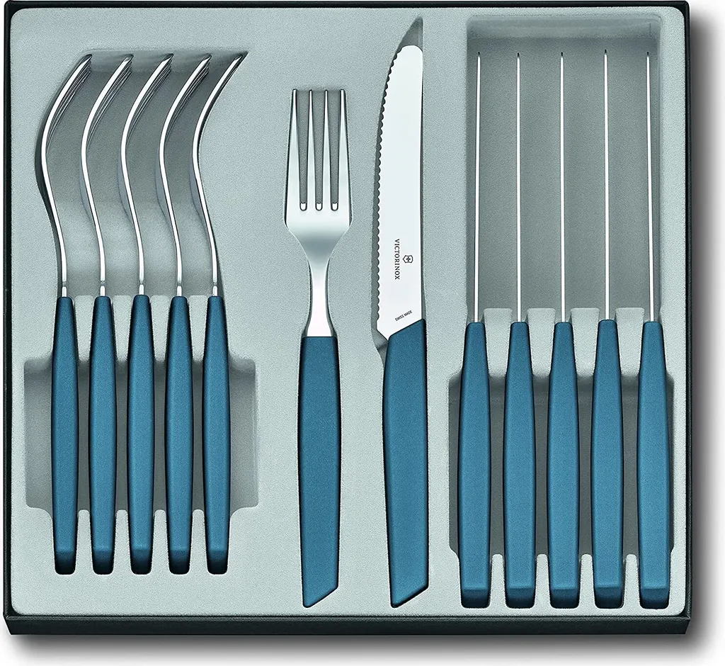 Victorinox Swiss Modern Set 12 Pezzi Blu Fiordaliso per 6 Persone
