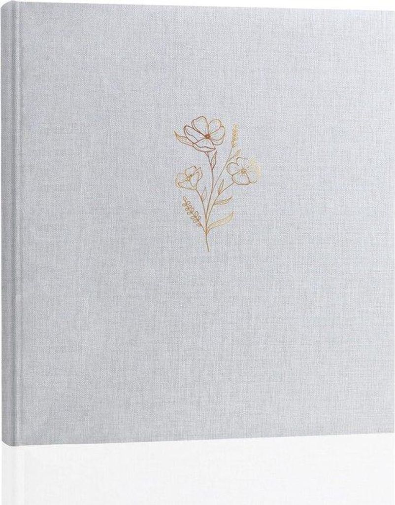 Graues Fotoalbum 100 Seiten Linnen 31x33cm