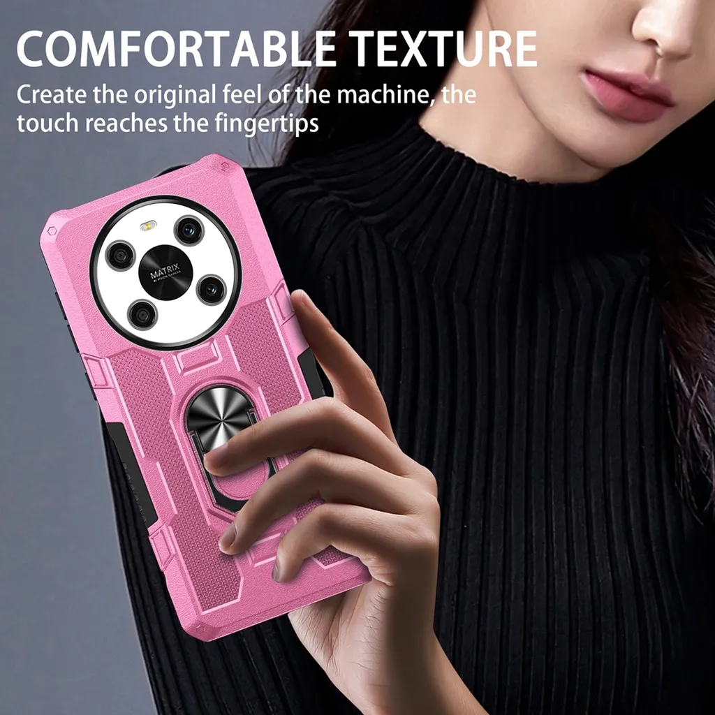 Custodia QVBWORLD Per Huawei Honor X7, X8, X9 – Cover Rigida Con Anello Antigraffio E Antiurto