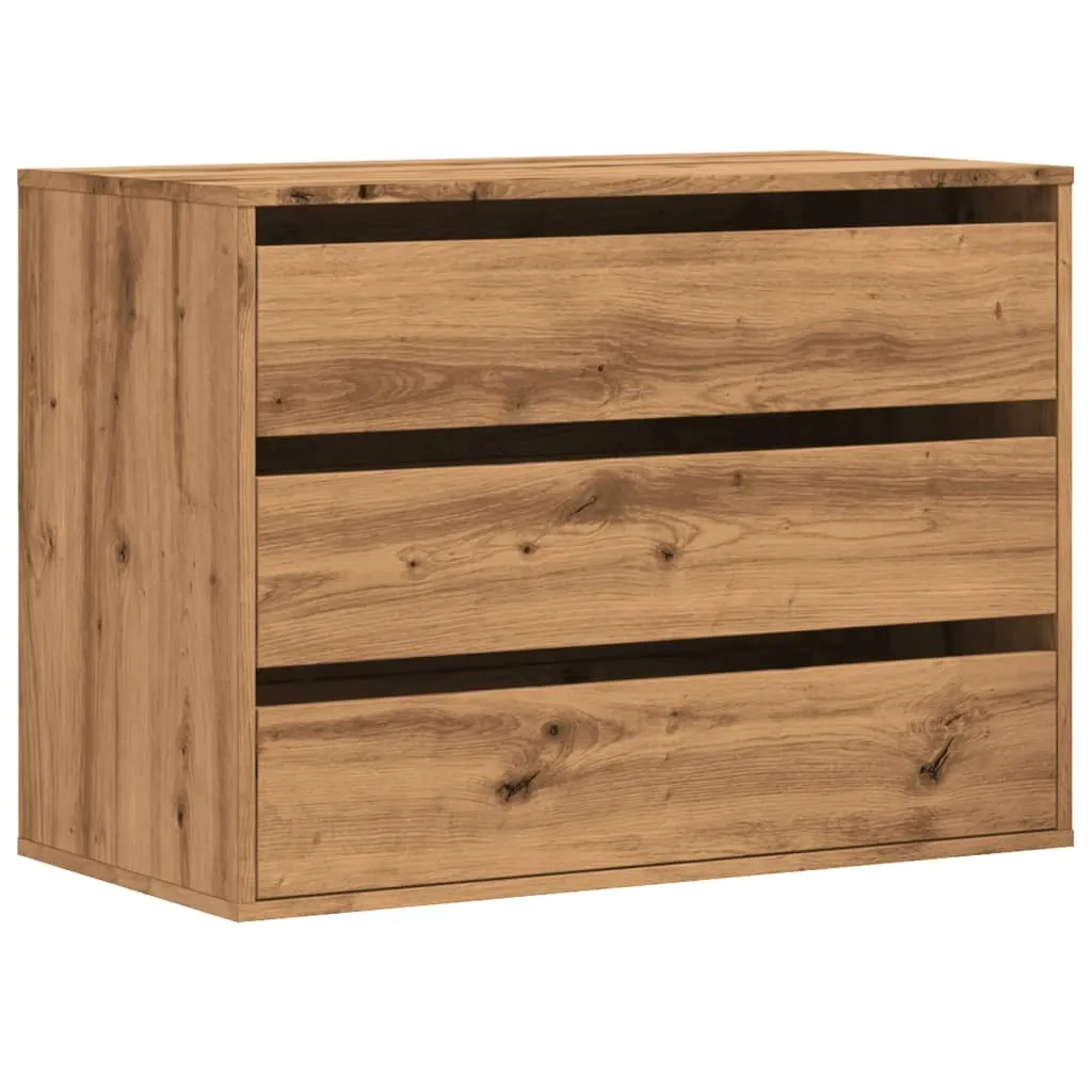 Cassettiera Moderna 80cm Rovere Artisan - Mobile Design Salvaspazio