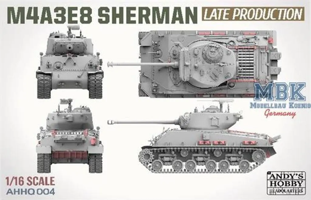 Char M4A3E8 Sherman Easy Eight 1:16 Maquette de Blindé de Combat - 3