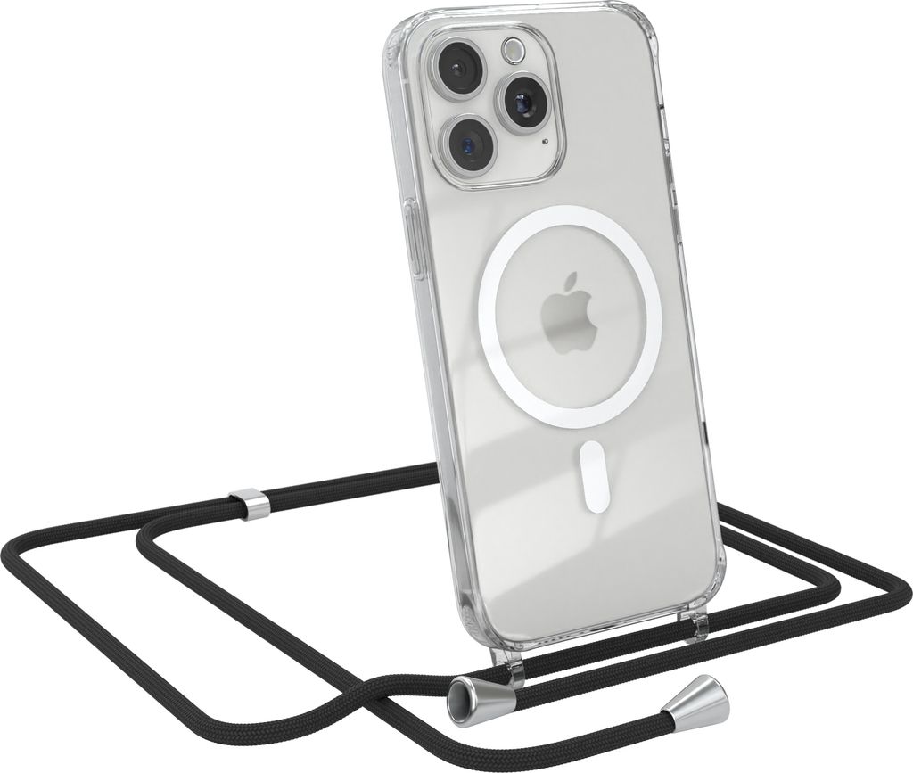 EAZY CASE - Handykette kompatibel mit Apple iPhone 15 Pro Max Kette zum Umhängen Stoßfest Handyhülle für Apple iPhone 15 Pro Max Silikon Hülle...