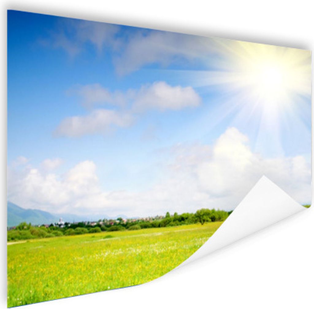MuchoWow Poster Sommer - Sonne - Feld 40x30 cm - Plakate für die Wände - Poster Wohnzimmer