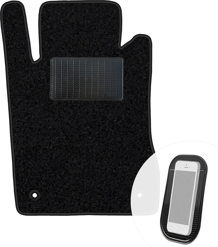 Tappetino Singolo Conducente per Mercedes W211 - Velluto Nero moto-MOLTICO