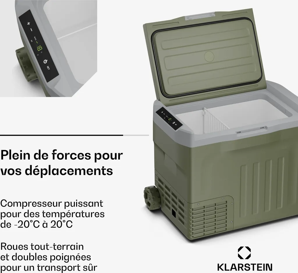 Glacière électrique à compression 40L Klarstein PolarForce LCD Verte - 4