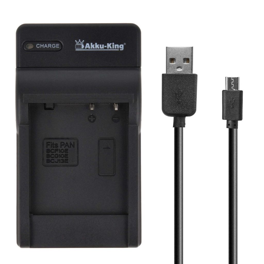 USB-Akku-Ladegerät kompatibel mit Panasonic DMW-BCF10E Produktbild 