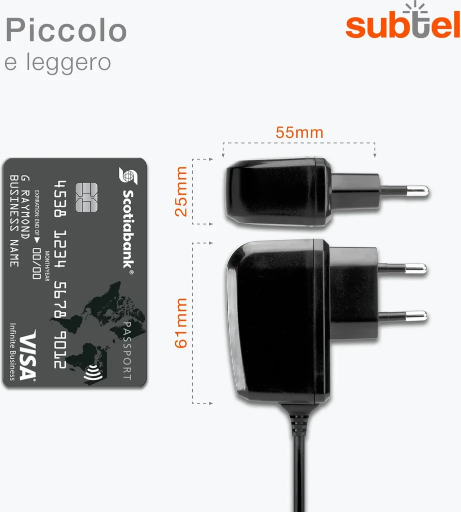 Alimentatore Ricambio Tablet 5V 2A Subtel: Caricatore 10W Micro USB - 3