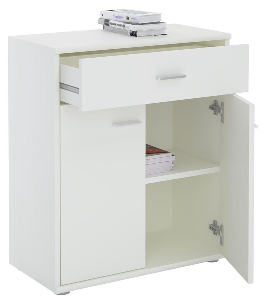 Kommode Sideboard Schrank TOMMY weiß, Anrichte mit 1 Produktbild 