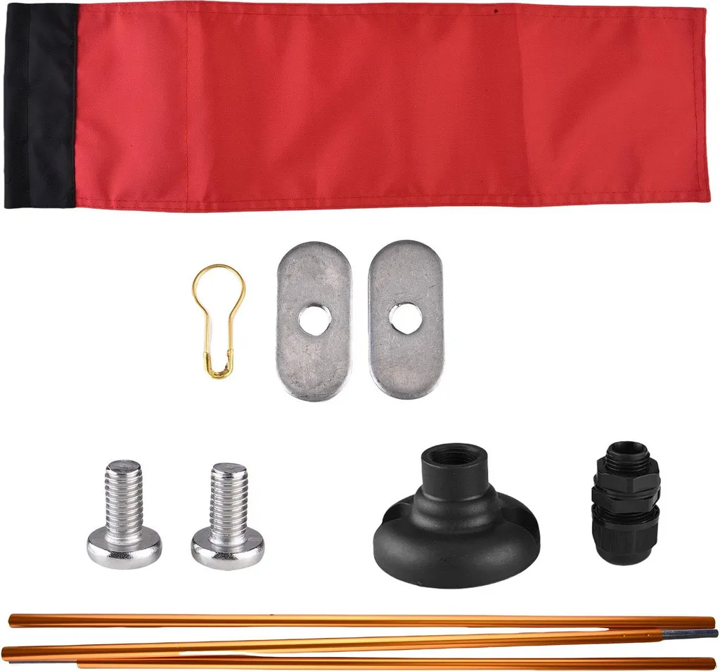 Kit Fanion de sécurité pour Kayak et Canoë avec support de rail complet