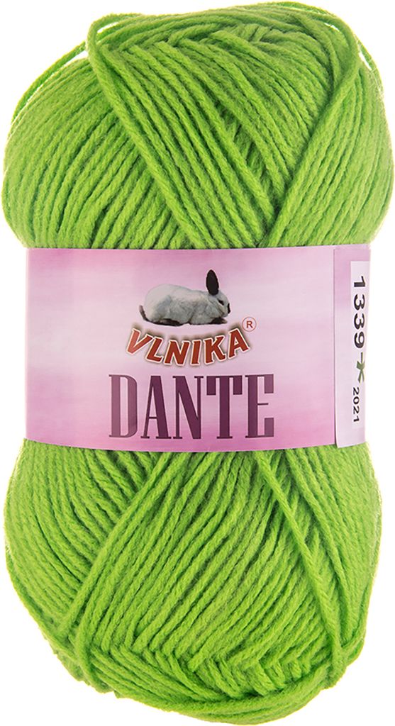 100g Strickgarn Dante Uni und Color Häkelgarn Handstrickgarn Wolle Farbwahl, Farbe:1339 gelbgrün