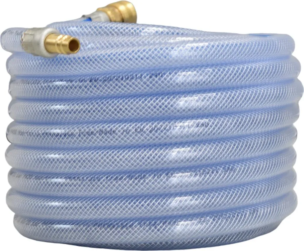 Tuyau d'air 15 mètres pour compresseur avec embouts de 12,5 mm pro