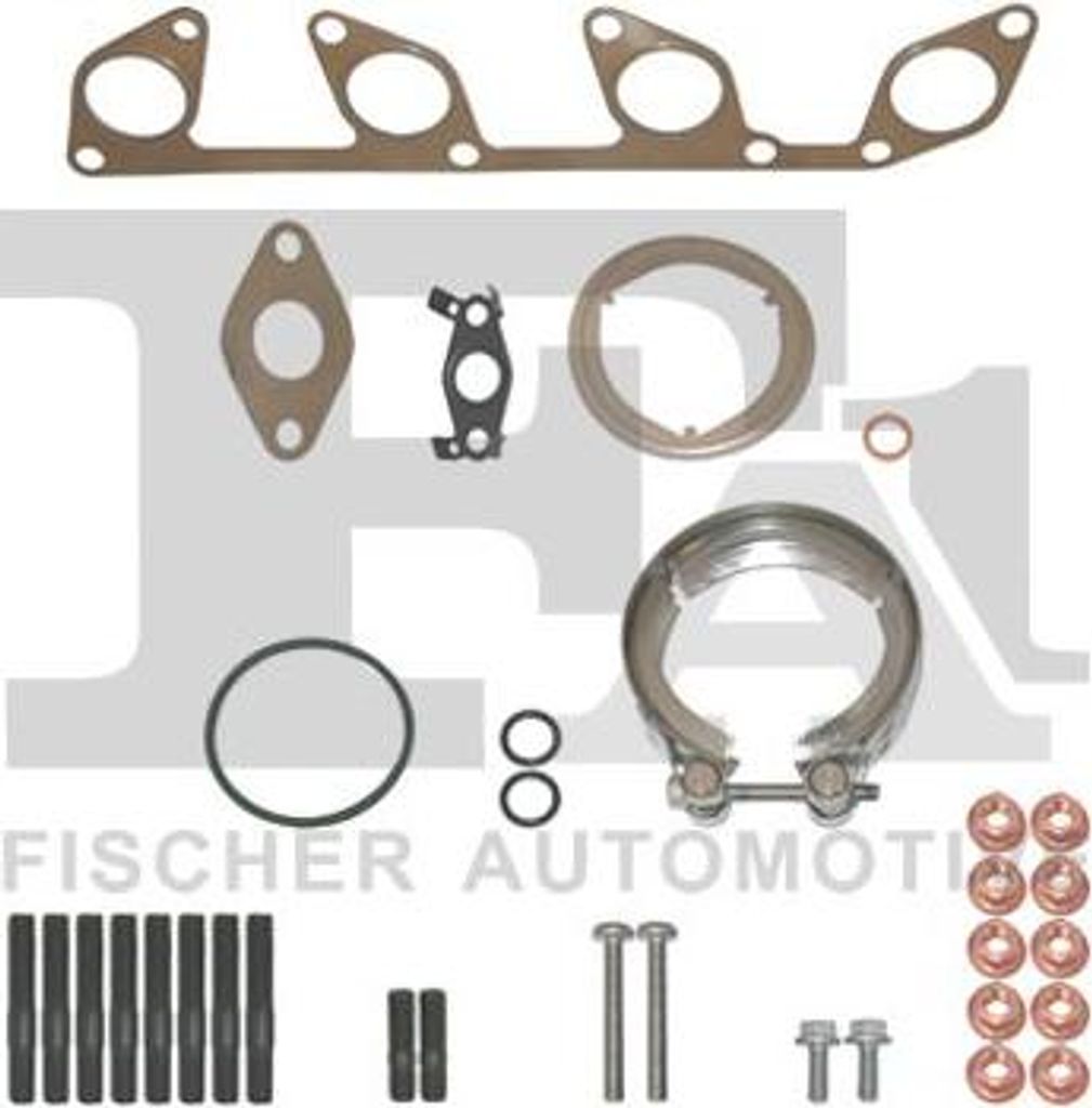 FA1 KT110500 Montagesatz, Turbolader OE kompatibel mit A3 8P, TT, Altea, Altea XL, Leon, Toledo, Octavia, Superb, Yeti, Beetle, EOS, Golf Plus, Go...