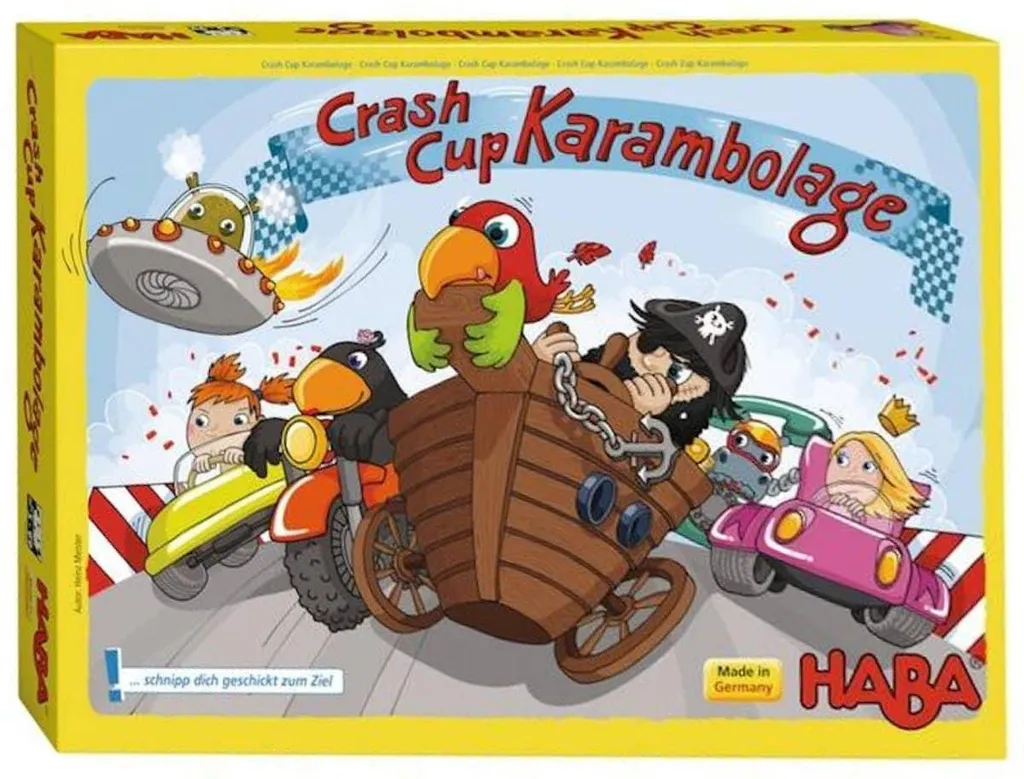 Haba Crash Cup : jeu de voitures avec obstacles et carambolages géants