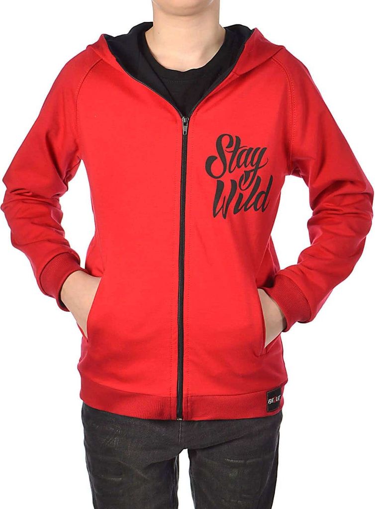 BEZLIT Jungen Sweatjacke mit Logo Print Rot 116