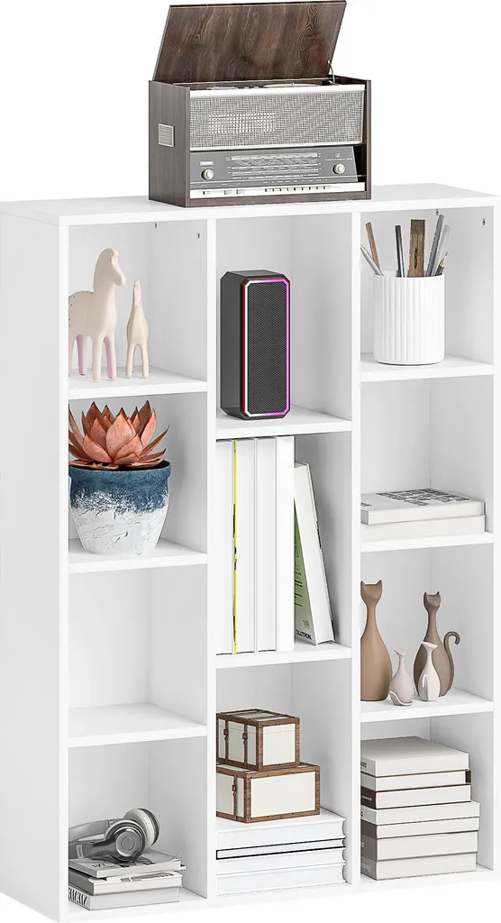 Bibliothèque 11 cases pour optimiser votre rangement et décorer votre intérieur