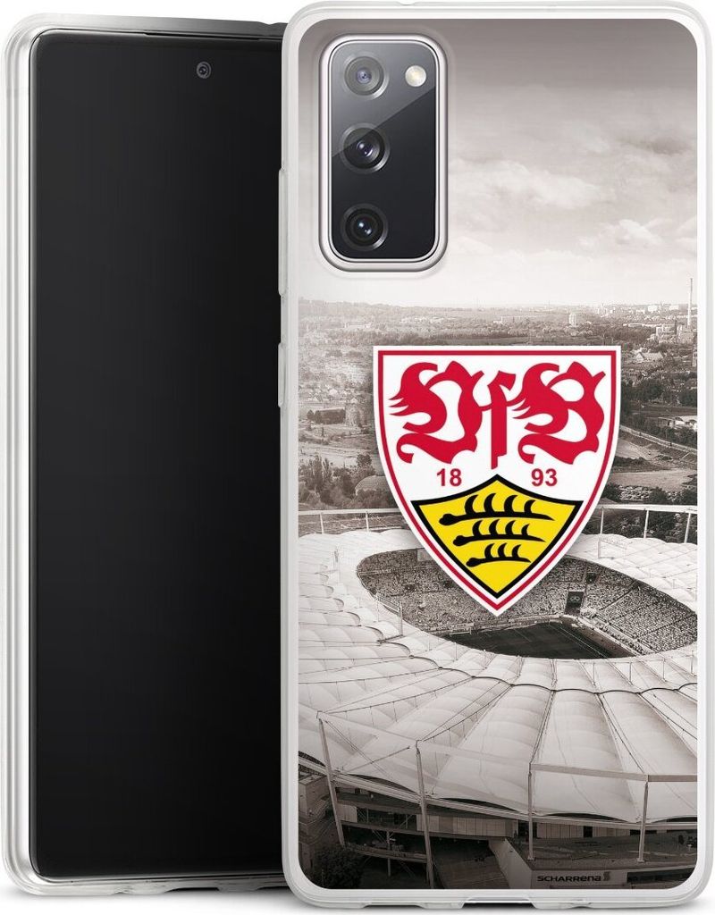 DeinDesign Slim Hülle für Samsung Galaxy S20 FE 5G Silikon Case Ultra Dünn Handyhülle Offizielles Lizenzprodukt Stadion VfB Stuttgart