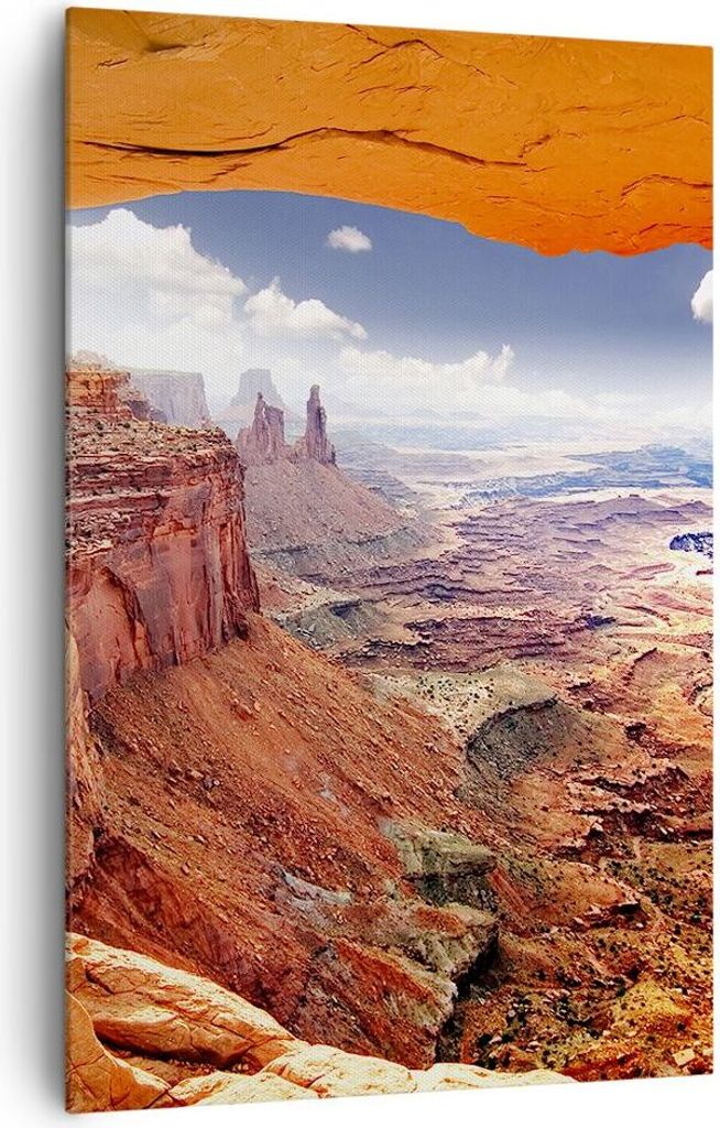 Bild auf Leinwand - Leinwandbild - Einteilig - Amerika arizona schlucht geologie - 80x120cm - Wand Bild - Wandbilder - Leinwanddruck - Wanddekorati...