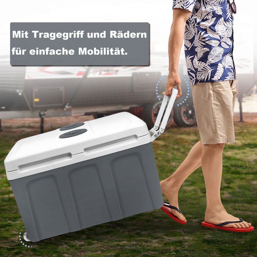 LZQ Kühlbox elektrisch 48L Grau Kühlbox Camping Kühlschrank Produktbild 7