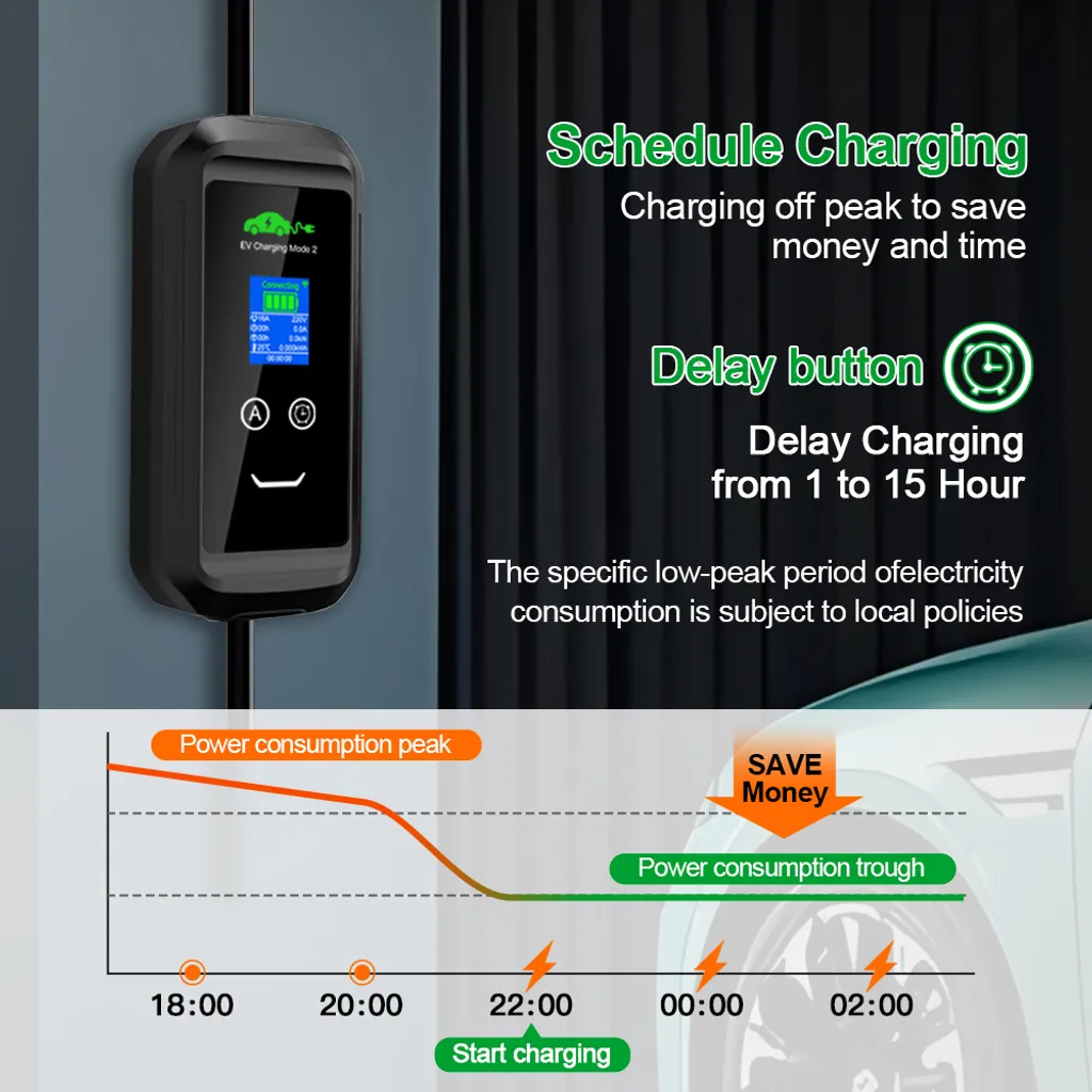 Chargeur EV Type 2 connecté avec contrôle via application et 10M - 4