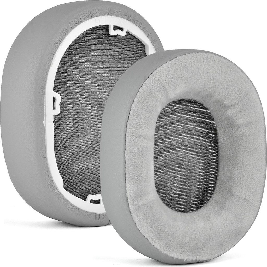 INF 2 Pièces Coussinets d'Oreilles Gris Cuir & Velours Image du produit 