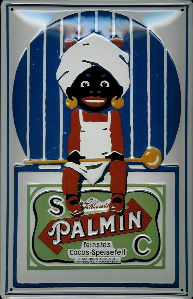 Blechschild Palmin Cocos feinstes Speisefett Kokosfett Schild