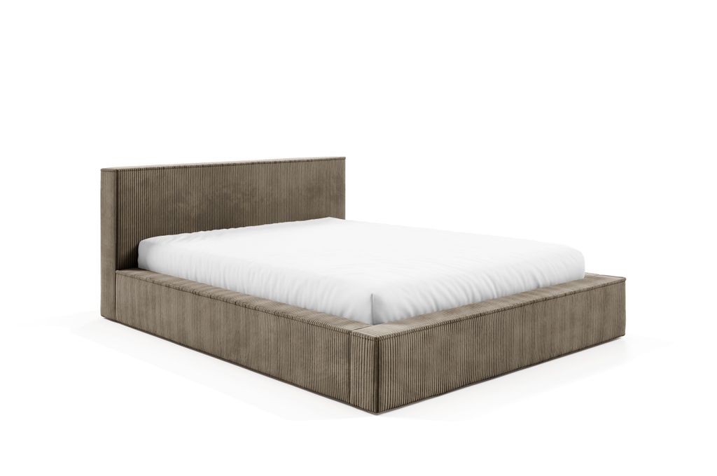 GUTTO Polsterbett FILO Beige 200x200 aus Kordstoff mit Produktbild 