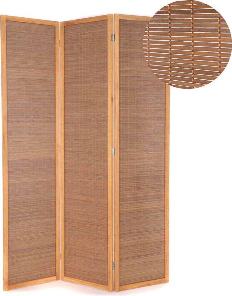 RAUMTEILER "ALARA" | 170x120 cm, Bambus | Natur Paravent Produktbild 