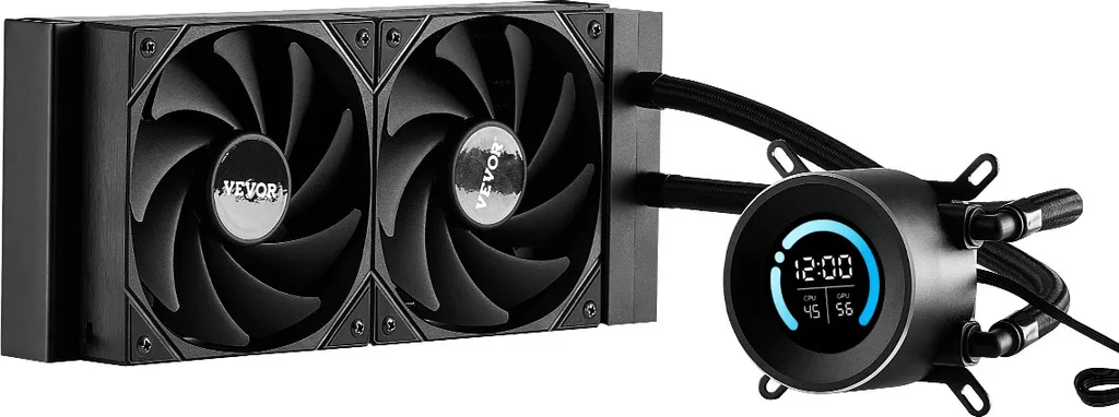 Dissipatore Liquido CPU VEVOR 120mm AIO Fan 2200RPM Display OLED Gaming