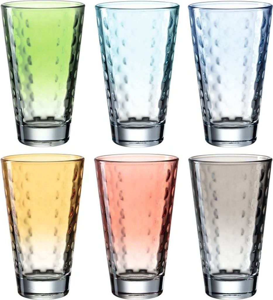 LEONARDO Set Longdrinkbecher Pastell sortiert Optic 6er Set Produktbild 
