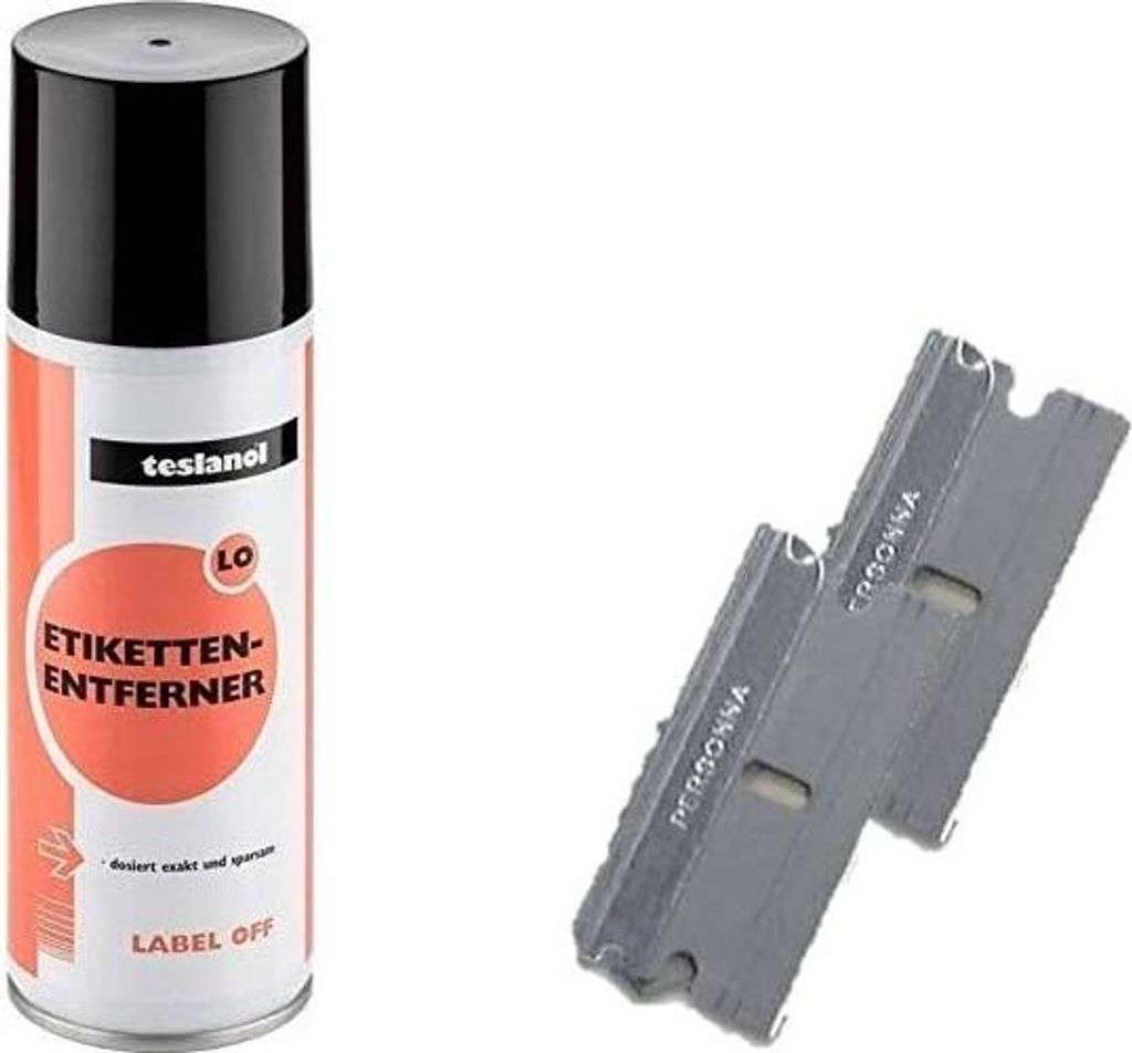 Aufkleber Klebereste Entferner + Auto Glas Reiniger-Vignettenschaber Österreich Pickerl
