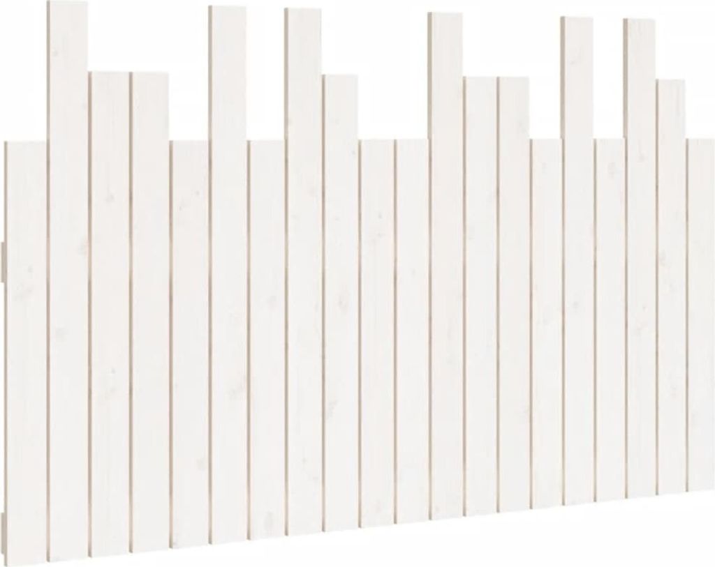Wand-Kopfteil Weiß 127,5x3x80 cm Massivholz Kiefer