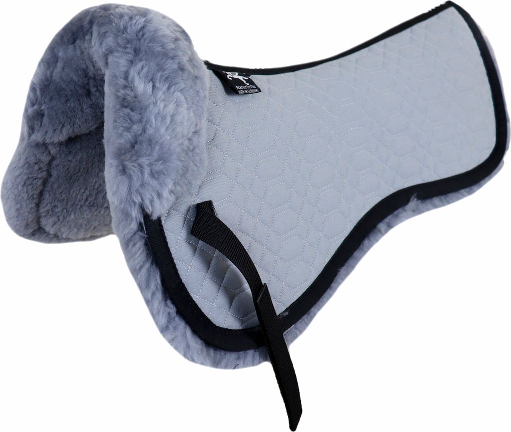 Engel Reitsport Lammfell Sattelkissen (Sakis1) Grau Silber S (14 - 15,5 Inch) 50cm