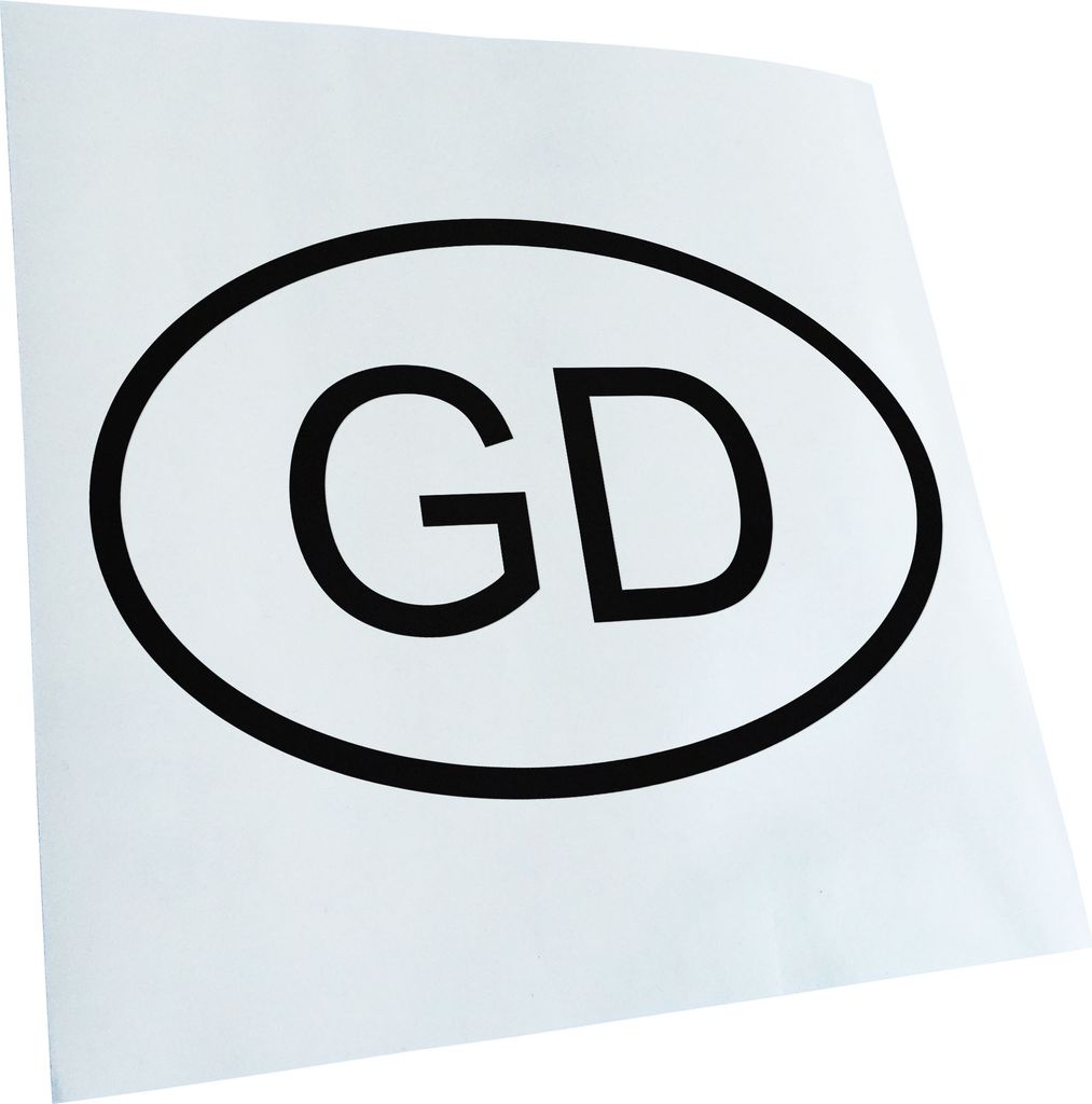 Kiwistar - Autoaufkleber - Grenada GD Heckscheibe - Aufkleber für Auto Kfz Fahrrad, LKW, Truck Mofa